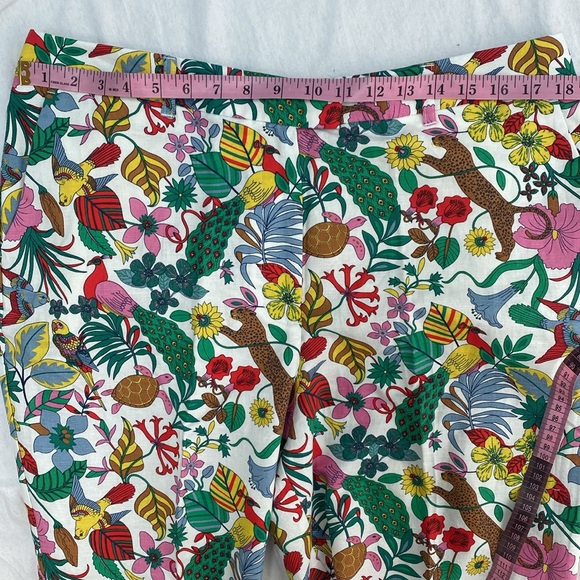 Boden Thea Linen Tailored Trouser with wild animal and floral print - Picture 6 of 9